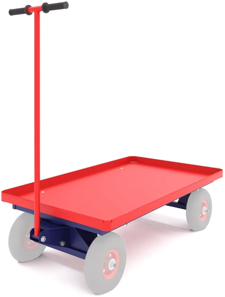 Тележка платформенная четырёхколёсная, с поворотной осью ТПО 5 (700х1200х50) без колёс